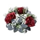 thumbnail image 5 of Anillo De Vela Con Flores Artificiales Pequeño Para Mesa Día De San Valentín Día De Acción De Gracias Rojo Oscuro, 5 of 5