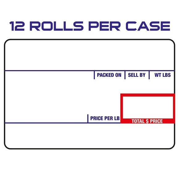 Etiquetas para balanza CEPRICO 12 rollos 700/rollo 58 x 40 mm UPC