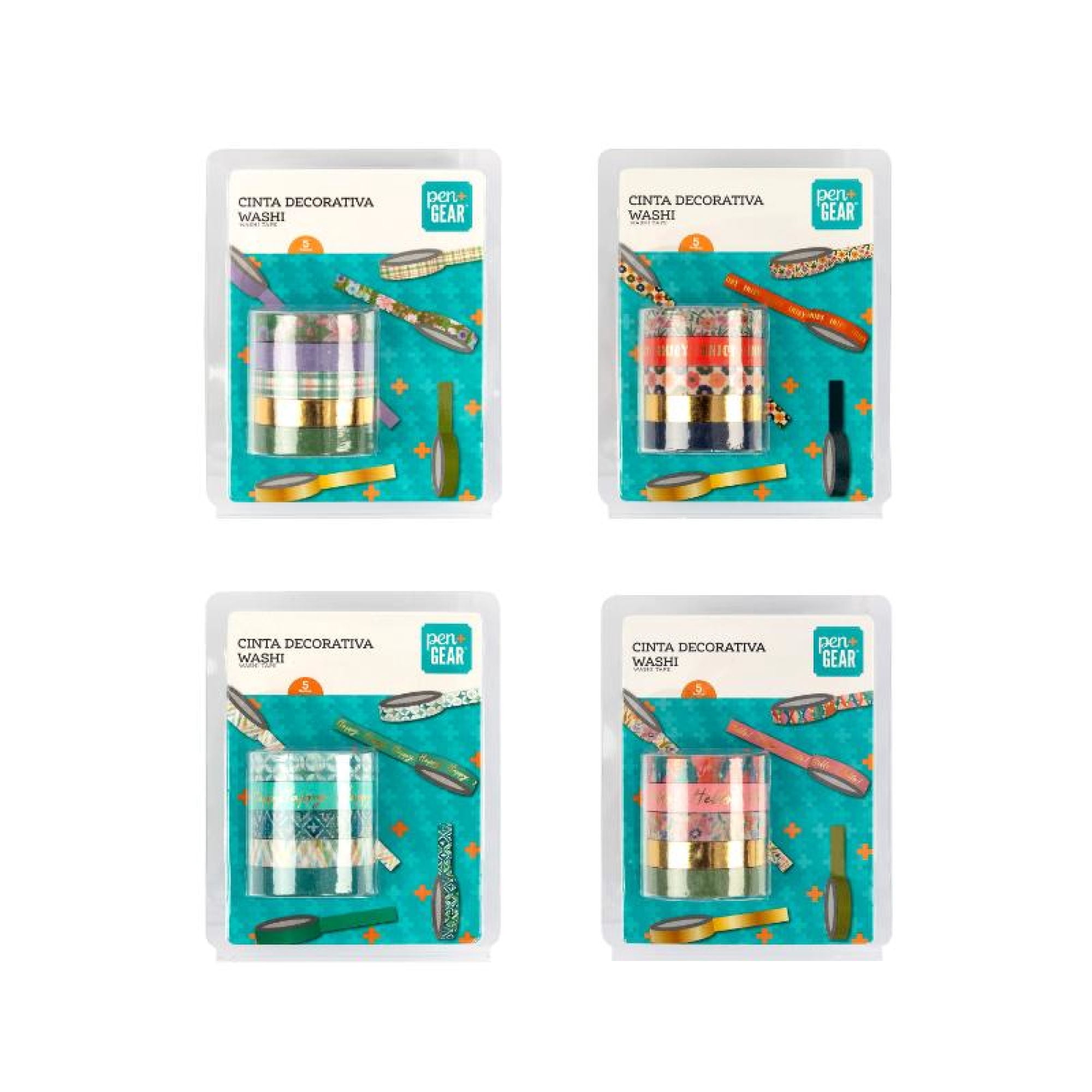 Cinta Adhesiva Decorativa Washi Tape 1 Un Pen+Gear