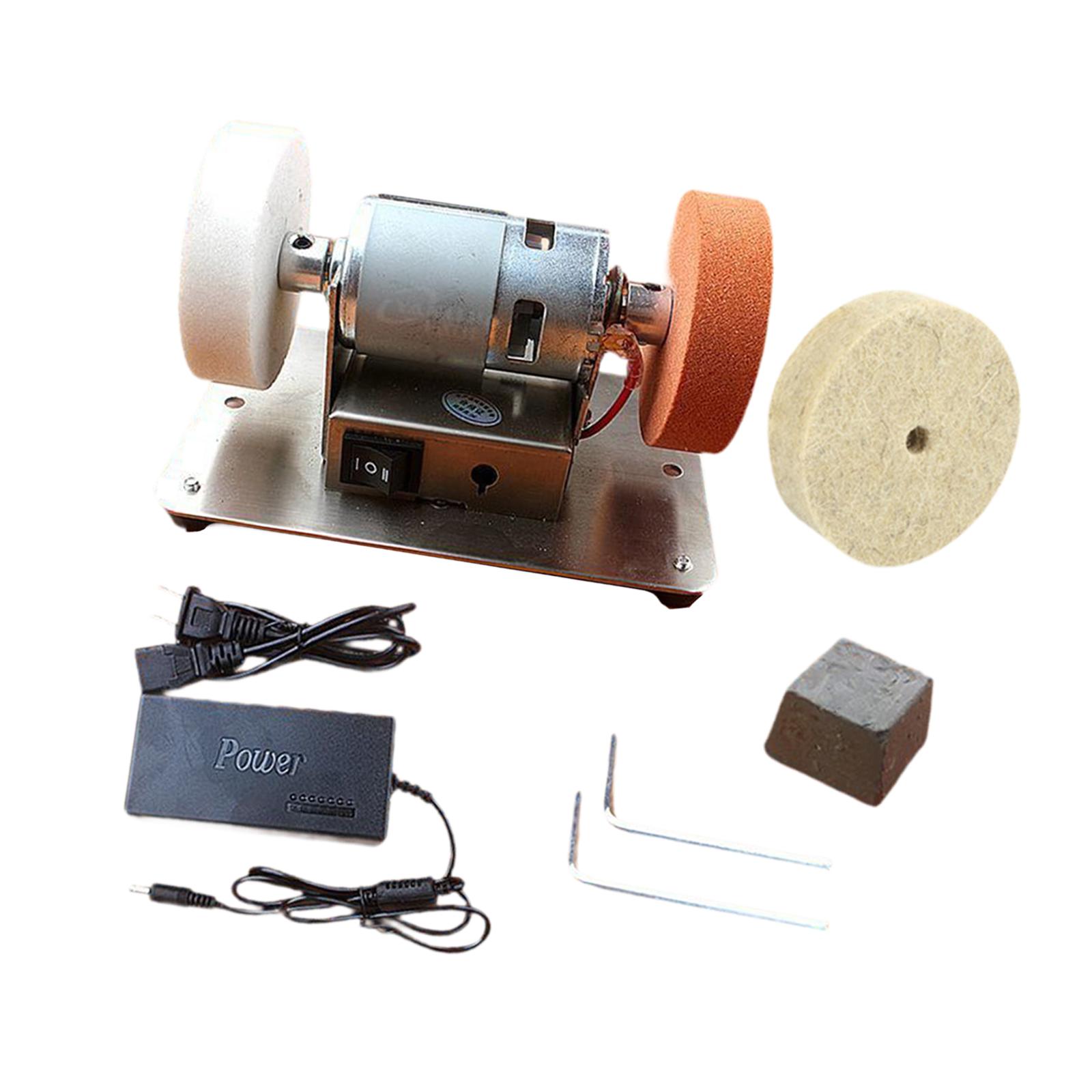 Ioensy - Mini Amoladora De Banco, Pulidora Artesanal Para Trabajar Metales, Pulido De Bordes, Estilo E