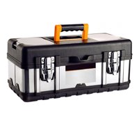 Ioensy - Caja De Herramientas De Acero Multiusos Con Cerradura Para Reparaciones Mecánicas, Fontanero Doméstico, 14 Pulgadas