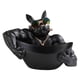 thumbnail image 1 of Resina Bulldog Fuerte Brazo Estatuilla Caja De Almacenamiento Snack Candy Dish Negro, 1 of 5
