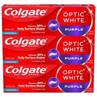 Pasta De Dientes Colgate Optic White Purple Para Blanquear Los Dientes, 125 Ml, Paquete De 3