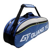 Magideal - Bolsa Para Raqueta De Bádminton Con Compartimentos Múltiples Para Tenis Squash Y Raquetbol Material Nylon Resistente Portátil Adecuada Para Entrenamie Azul