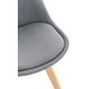 thumbnail image 2 of Silla Para Comedor Tulip Tapiz Lino Base Madera - Gris, 2 of 3