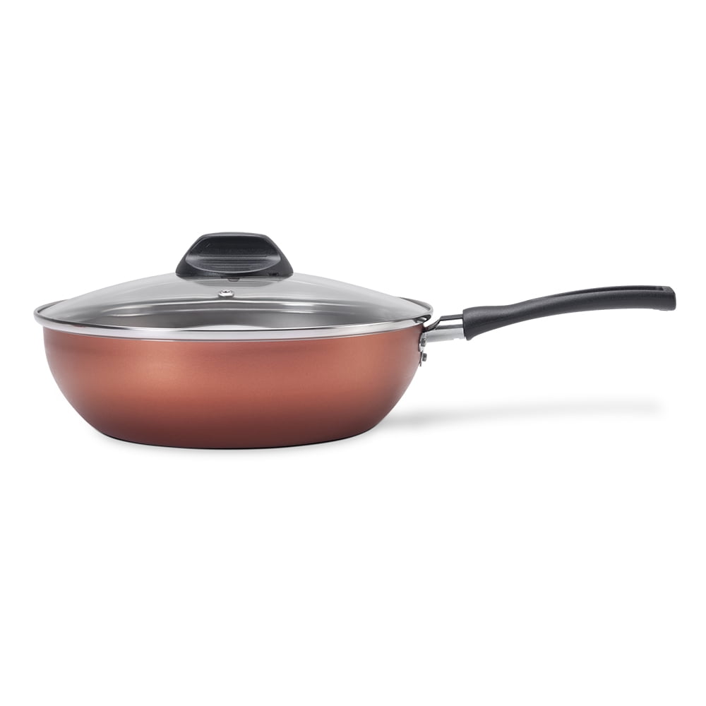 Brinox - Wok Con Tapa En Aluminio Color Cobre Linea Clove Ø24cm 23l