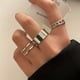 thumbnail image 1 of 3pcs/set Men's Hip Hop Rings, Adjustable Opening Ring, Joint Ring, Jewelry Gift, 1 of 4