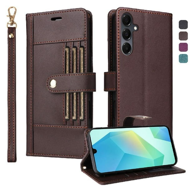 FOXDOCK Funda tipo Cartera para Samsung Galaxy A26 – Cubierta de Cuero PU con Múltiples Ranuras, Bolsillo para Efectivo y Correa de Muñeca