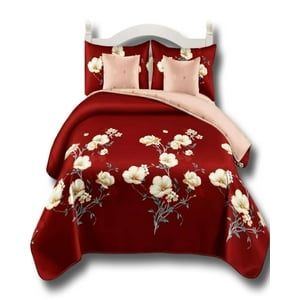 Alonso - Cobertor 9 Piezas 2 Plazas Quilt Mas Sabanas Mas Cortina De Tela