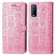 thumbnail image 1 of Funda Cartera FOXDOCK para VIVO Y20 , Flip PU con Relieve de Gatos y Perros, Tarjetero y Soporte, 1 of 6