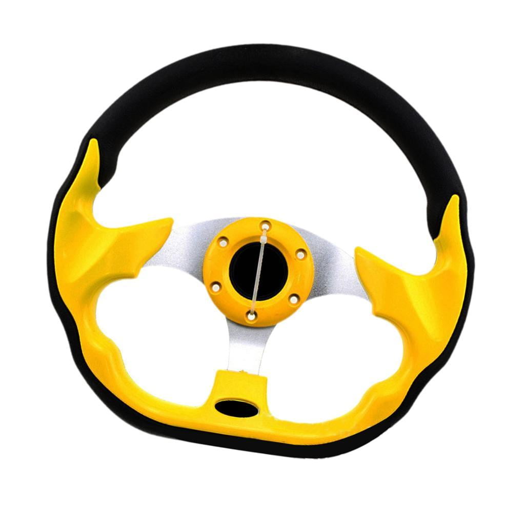 Magideal - Volante De Carreras Volante De Juego De Carreras, La Mayoría De Vehículos Universales, Volante Modificado Para Automóviles, Volante Amarillo