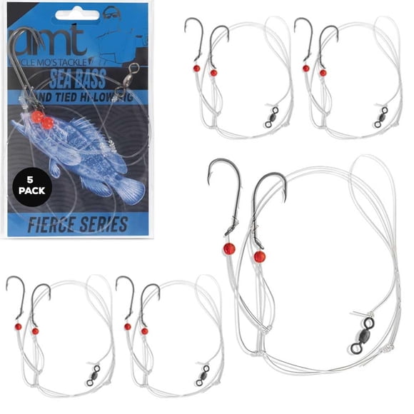 Conjunto de aparejo UNCLE MO'S SALTWATER 5 unidades - 60 lb