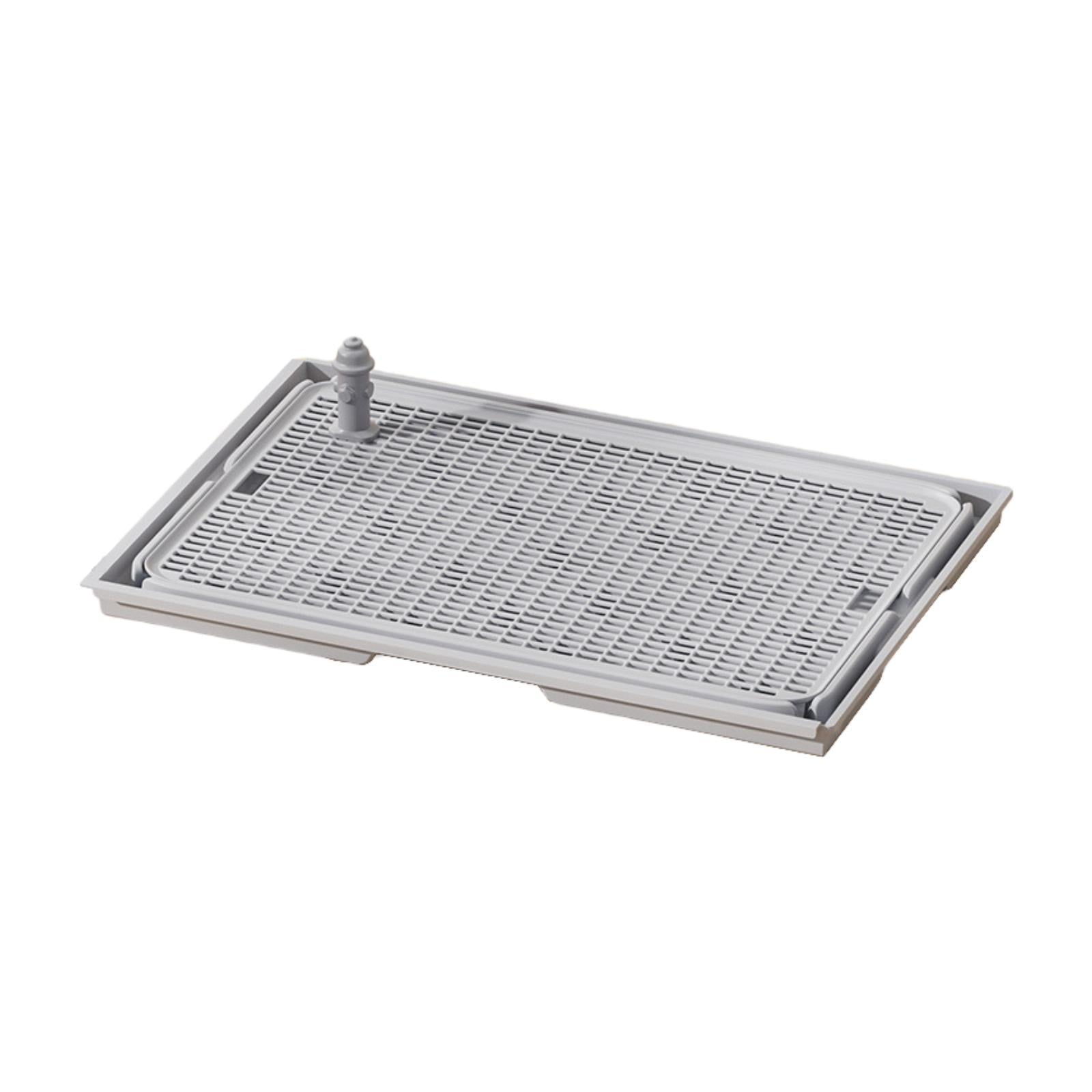 Ioensy - Inodoro Para Perros A Prueba De Fugas, Bandeja Para Orinar Fácil De Limpiar Para Conejos, Cachorros, Animales Pequeños, Gris Claro