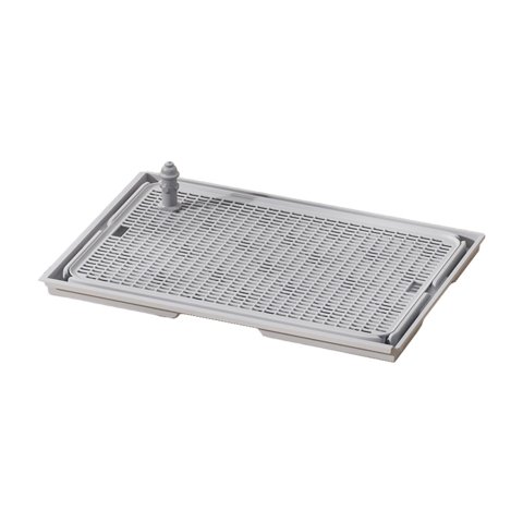 Ioensy - Inodoro Para Perros A Prueba De Fugas, Bandeja Para Orinar Fácil De Limpiar Para Conejos, Cachorros, Animales Pequeños, Gris Claro