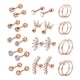 thumbnail image 2 of 13 Pares De Aretes De 16g 8 Mm 6 Mm Barra Tragus Para Mujeres Hombres Tono Dorado Rosa, 2 of 4