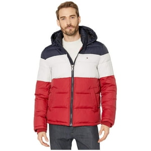 Chaqueta Tommy Hilfiger Clásica Con Capucha Acolchada Para Hombre, Talla Grande