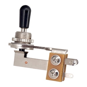 Bothyi - Interruptor De Palanca De Ángulo Recto Interruptor De 3 Vías Guitarra Eléctrica Negro Y Plata