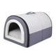 thumbnail image 3 of Casa para perros pequeños, cama para gatos, caseta extraíble cálida para gatos, perros pequeños, 2 en 1, casas para cachorros, cama suave para dormir Gris M, 3 of 5