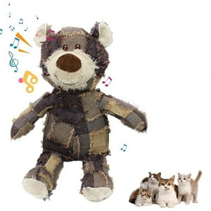 Veat00L - Oso Robusto Indestructible, Juguete Para Perros Ansiosos Indestructible, Juguetes Interactivos Para Perro, Juguete De Masticar Squeaky Robust Bear Para Perro Grande Y Cachorros