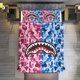 thumbnail image 2 of Dark Pink Blue Bape Shake Camo Comforter Set Soft 3 Pcs Twin Bedding Sets Thicken for All Season, 2 of 5