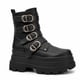 thumbnail image 1 of Bota Negro Mujer Gótica Punk Rock PU 2621 negro 38, 1 of 5
