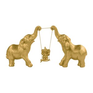 Magideal - Estatua De , Decoración De Mesa, Artesanía, Obra De Arte, Regalo, Colección Creativa, Escultura De Animal, Figura De Resina Para Sala De Estar Estilo B Dorado