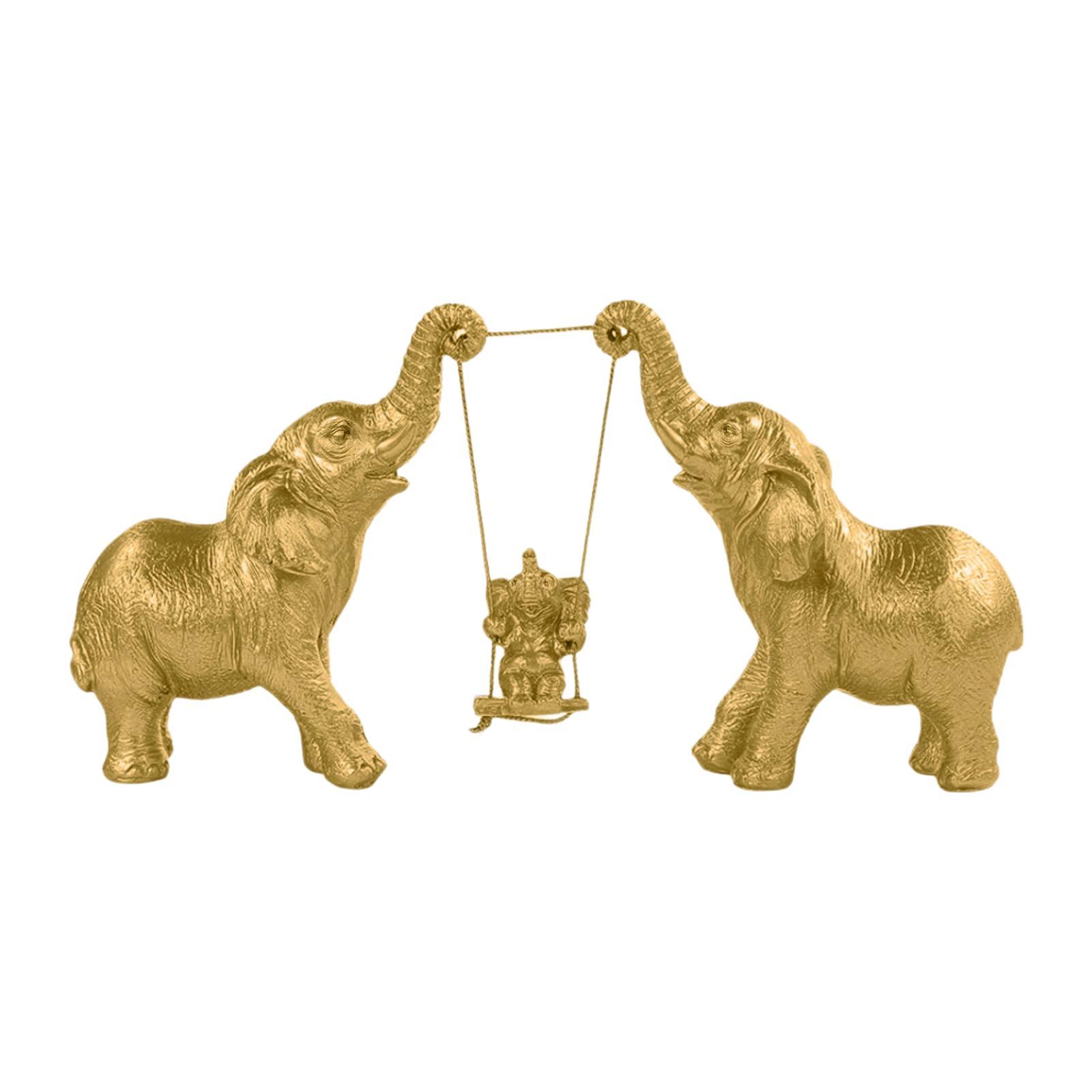 Magideal - Estatua De , Decoración De Mesa, Artesanía, Obra De Arte, Regalo, Colección Creativa, Escultura De Animal, Figura De Resina Para Sala De Estar Estilo B Dorado
