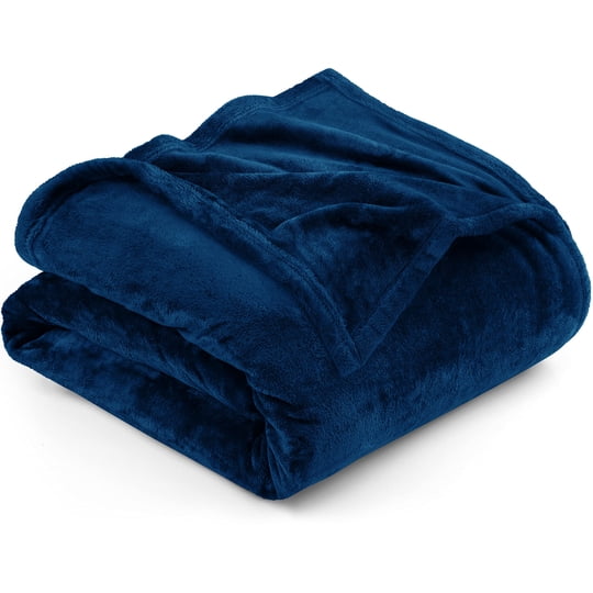 Utopia Bedding - Forro Polar Blanket Utopia, Tamaño Doble, Color Azul Marino, 300 G/m², Microfibra