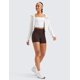 thumbnail image 3 of Shorts CRZ YOGA Butterluxe tiro alto 10 cm marrón talla pequeña, 3 of 5