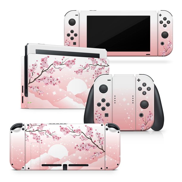 Funda protectora para Nintendo Switch, diseño pegajoso, diseño de flor de cerezo japonés