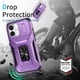 thumbnail image 5 of Funda Armada para iPhone 16 con Tapa Deslizante y Soporte Magnético Giratorio Morado, 5 of 5