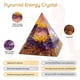 thumbnail image 2 of 1pc, Hopeseed Orgone Crystal Pyramid Positive Energy, Flower Life Orgonite Amethyst Healing Crystals Pyramid, Reduce Stress Chakra Healing Meditation Attract Lucky, White Crystals Stones, Creative Sma, 2 of 2