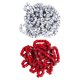 thumbnail image 5 of 100 Piezas Pigeonss Pierna Anillos Pájaro Pie Banda Para Bantam Finch Blanco Y Rojo, 5 of 5