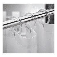 Genérico - Set De 12 Ganchos Para Cortina De Baño Transparente