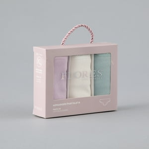 Pack 3X Pantaleta Algodon Rib Flores Mujer 25577-1