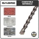 thumbnail image 3 of Brocas Sabre Tools SDS Plus de 0,25 por 6 pulgadas, 10 piezas, 3 of 3