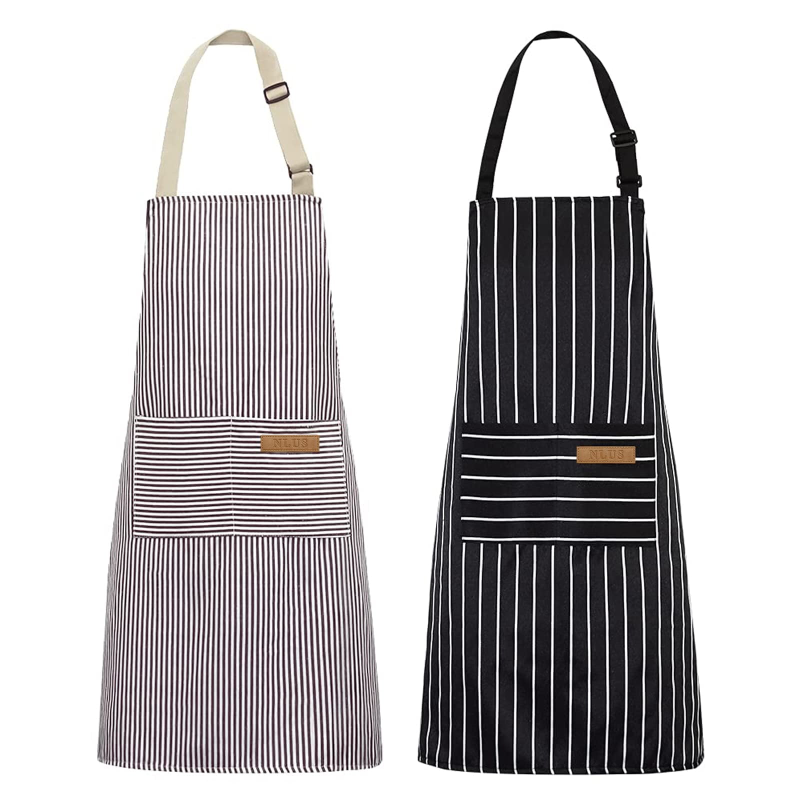 Paquete De 2 Delantales De Cocina Nlus Con Babero Ajustable Unisex