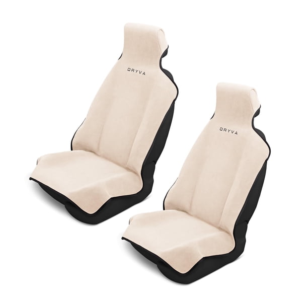 Funda para Asiento de Auto DryvaSeat Premium Toalla de Microfibra Beige Paquete de 2