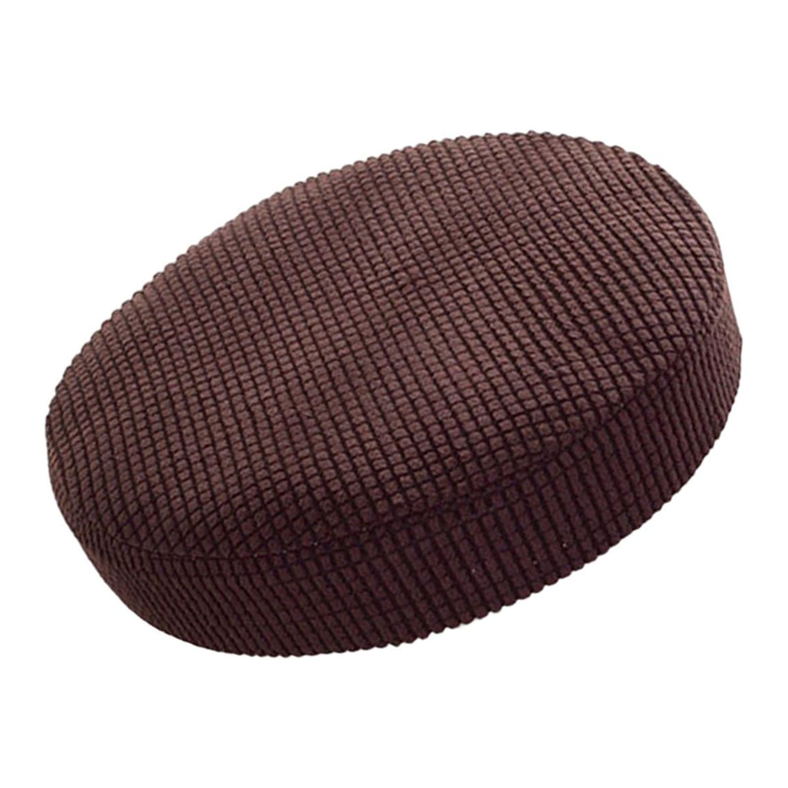 Magideal - Funda Redonda Para Taburete De Bar, Elástica, Transpirable, A Prueba De Polvo, Cómodo Cojín Para Taburete De Bar, Funda Para Taburete De Bar, Comedor, , Dark Brown Marron Oscuro