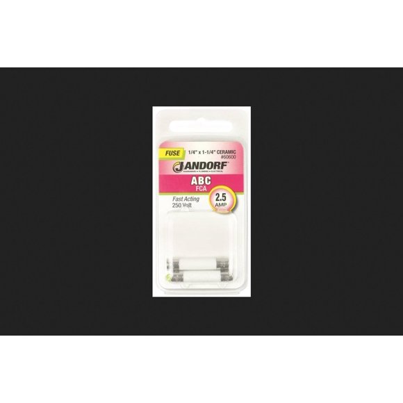 Fuse Jandorf 60600 ABC, 2,5 amperios, acción rápida, paquete de 2