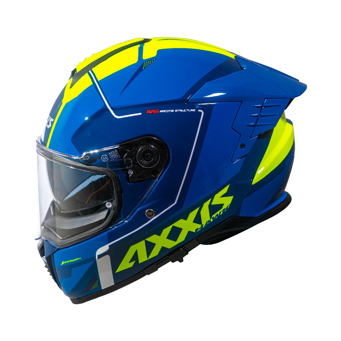 Casco Axxis Ff122 Sv Hawk Spear C13 Amarillo Fluor Brillo Talla L
