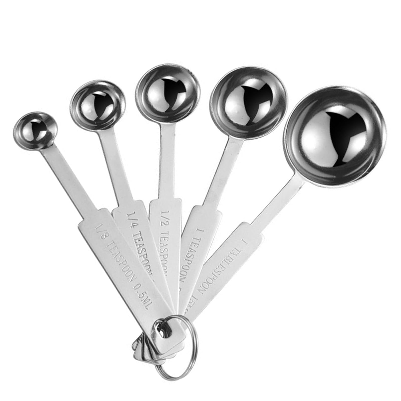 Juego De Cucharas Medidoras Ostwony De Acero Inoxidable, 5 Unidades