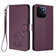 thumbnail image 1 of Carcasa Billetera de Cuero Sintético para Honor 400 Smart, Morado Oscuro, 1 of 6