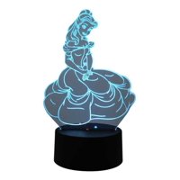 Lelumania - Lampara Ilusion 3D Bella De 7 Colores, Base Touch