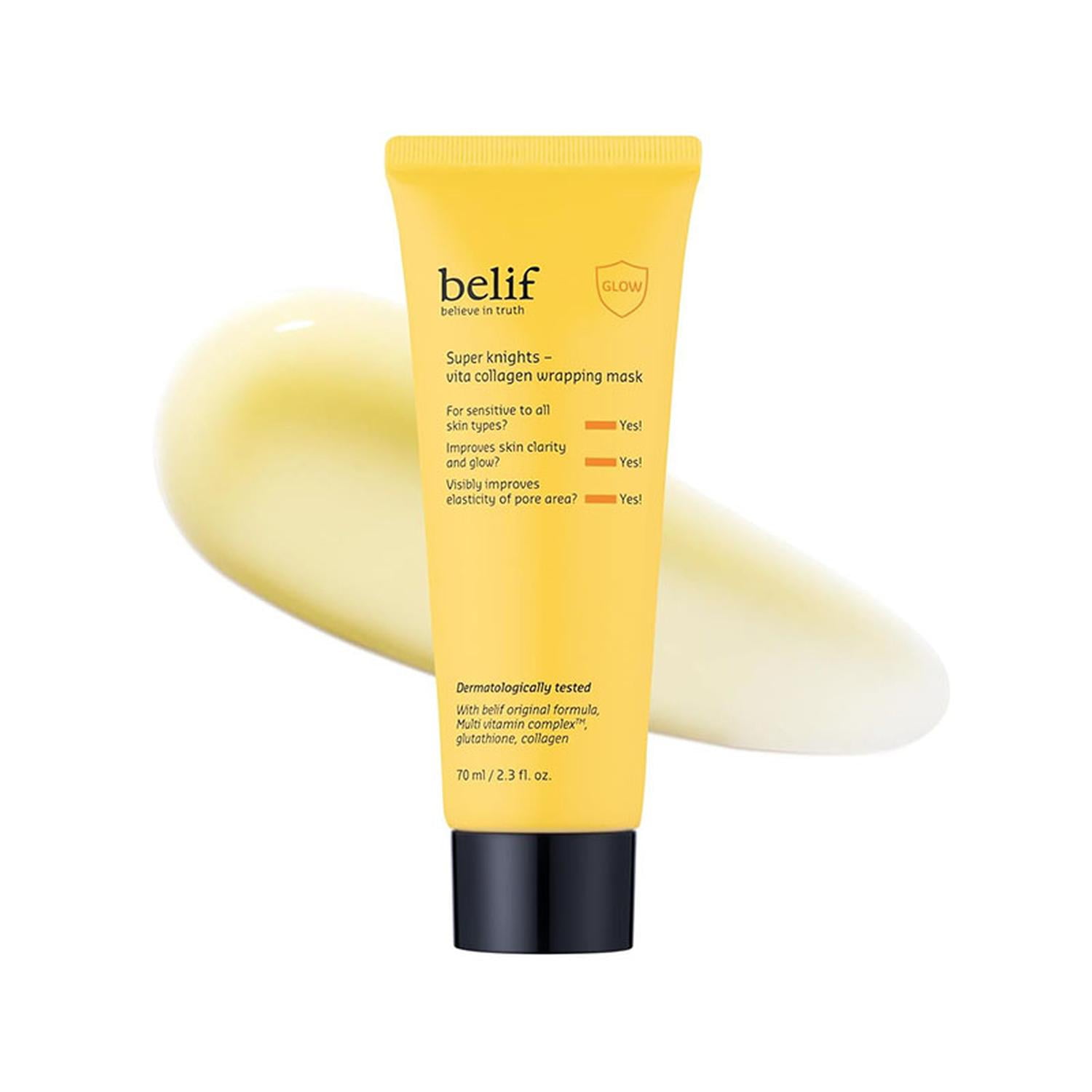 Mascarilla Facial Colágeno Y Vitaminas Belif Peel Glow 70ml Amarillo