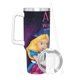 thumbnail image 3 of Alicia en el País de las Maravillas Vaso aislado de acero inoxidable con asa, diseño temático, regalo para familia, amigos y fans; incluye pajita y encaja en el portavasos estándar, 40 oz, 3 of 6