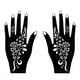 thumbnail image 3 of Tattoo Stencil Women Normal Size Temporary Tattoo Templates Body Art Designs Self-Adhesive Reusable Hand Tattoo Stencils Stickers Flower For Adults Women Left And Right Hands Kit Body Paint DIY, 3 of 3