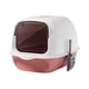 thumbnail image 3 of Caja De Arena Para Gatos Con Capucha Y Tapa, Bandeja De Arena Para Gatos Reutilizable, Grande, Antisalpicaduras, Color Rosa, 3 of 5