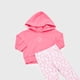 thumbnail image 3 of Conjunto Bebe Niña Poleron Hoodie + Calza Rosado Corona, 3 of 5