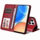 thumbnail image 4 of Funda Billetera para Honor X8B 5G con Porta Tarjetas y Soporte Ajustable Rojo, 4 of 5